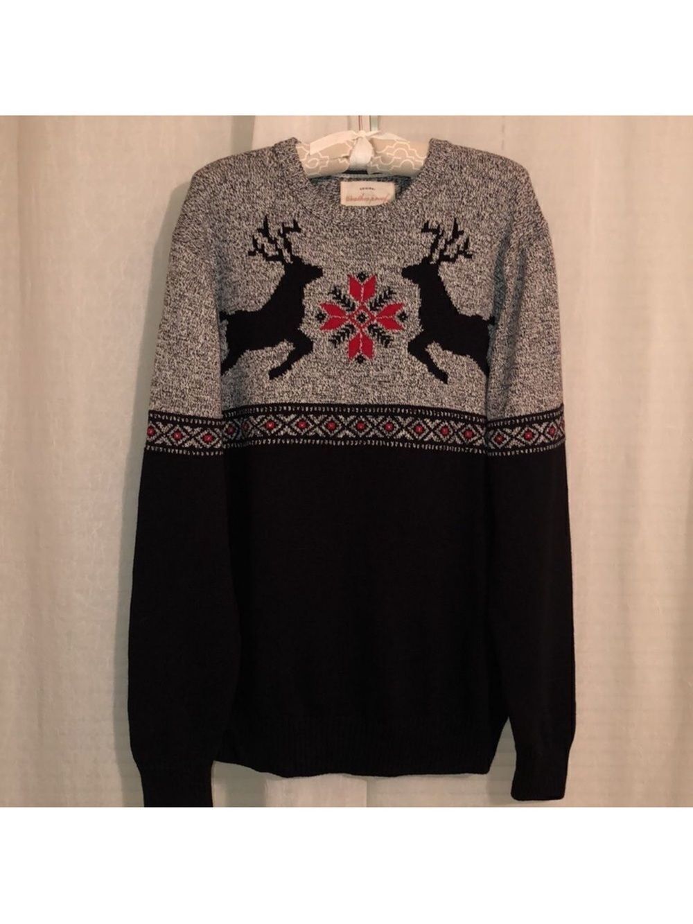 Weatherproof M Original Vintage 100% Cotton Knit Christmas Holiday Sweater